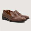 Baxton Braun Leder-Loafer für Herren