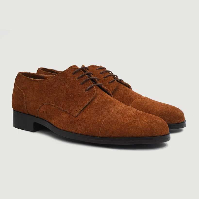 Attorney Derby Braun Suede Leather Shoes für Herren