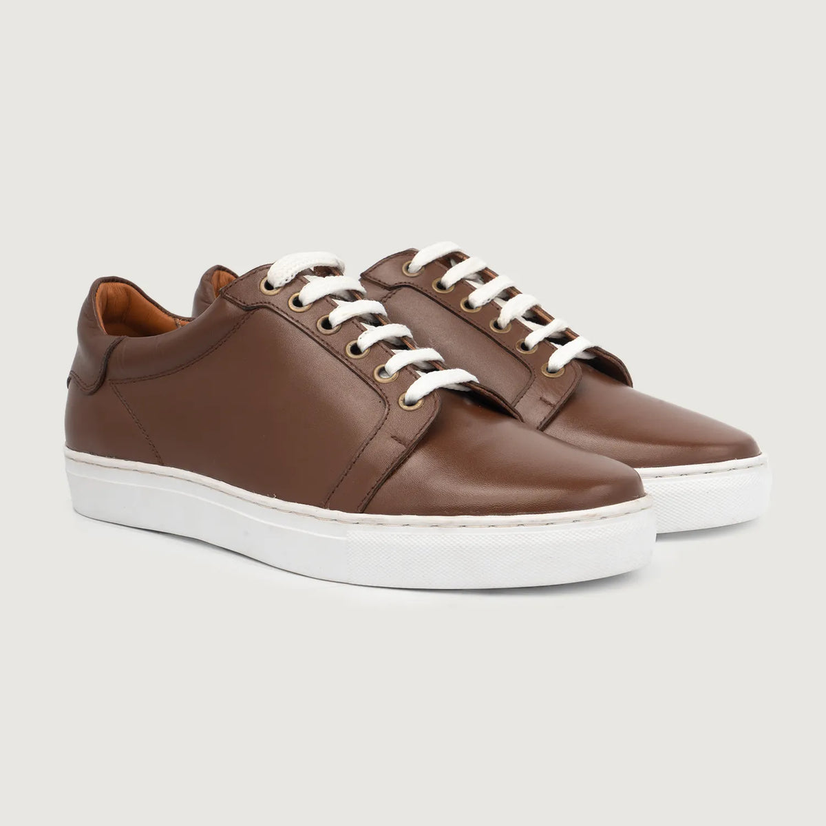 Carter Runn Braun Leder-Sneaker für Herren For Men in Brown Full-Grain Leather - Seitenansicht | Online Kaufen