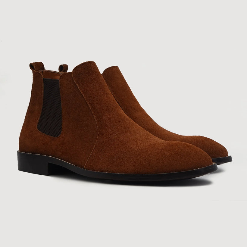 Clarkson Chelsea Braun Suede Leather Boots für Herren