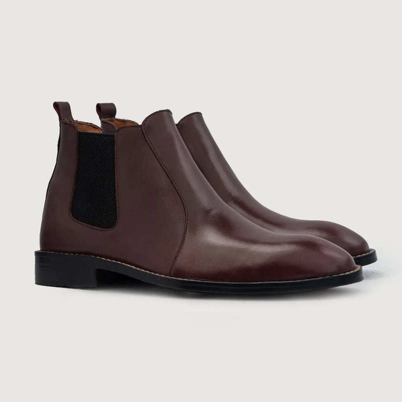 Clarkson Chelsea Kastanienbraun Leather Boots für Herren
