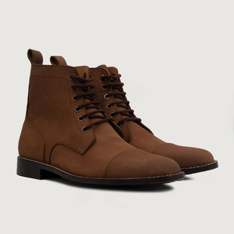 Knight Derby Oil Pull-up Braun Lederstiefel für Herren