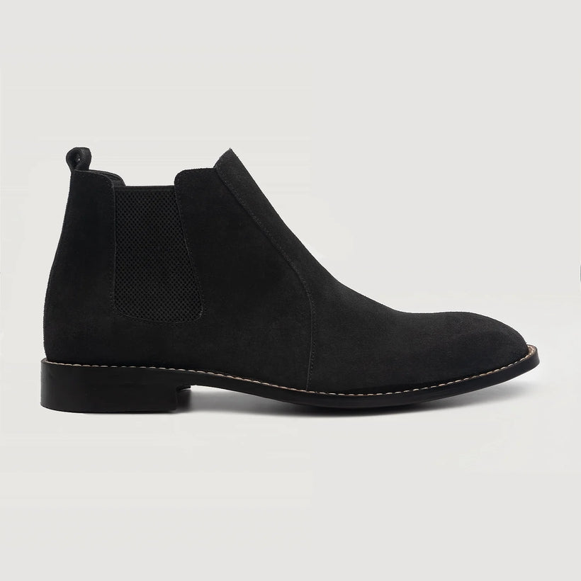 Clarkson Chelsea Schwarz Suede Leather Boots für Herren