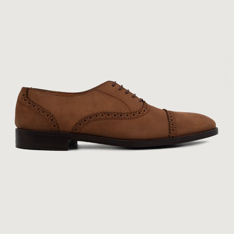 Grauson Brogues Oxford Oil Pull-up Braun Leather Shoes für Herren