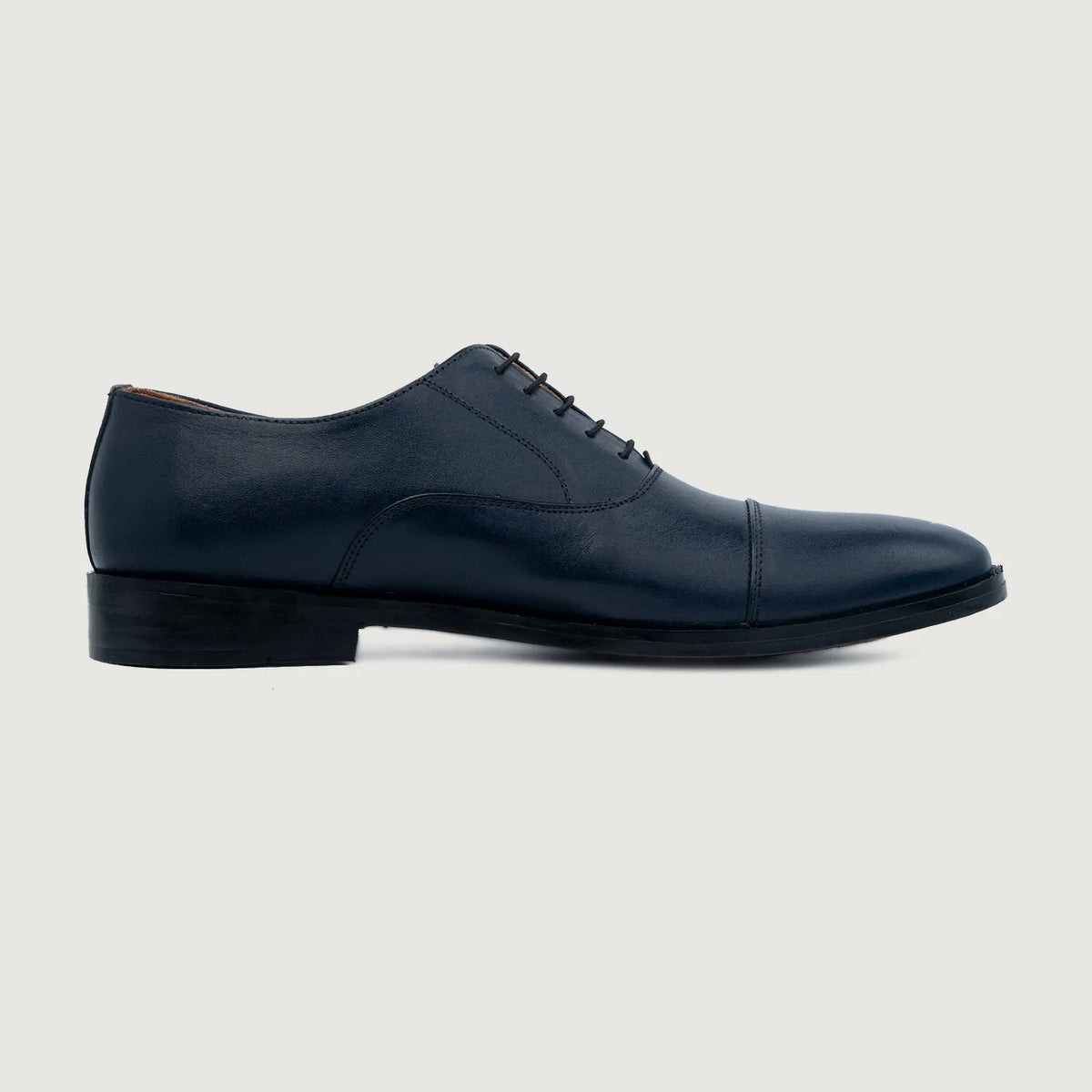 Midnight Blue Full-Grain leather Shoes - Rahmengenähte Goodyear-Welt-Konstruktion & vordere Zehenkappe