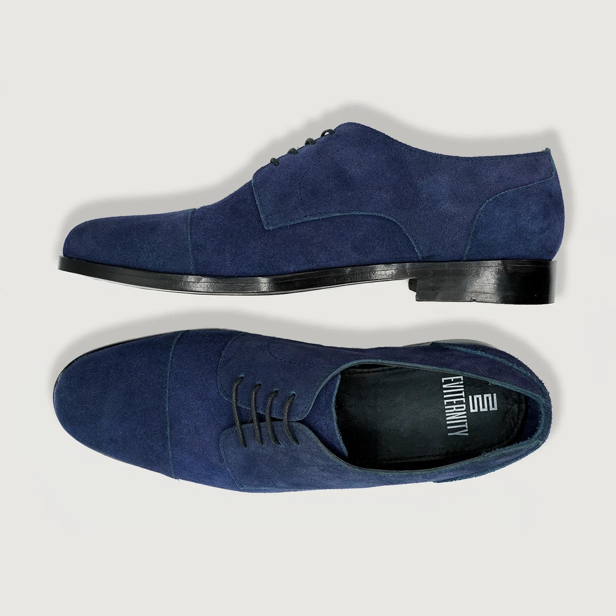 Attorney Derby Midnight Blau Suede Lederschuhe für Herren For Men - Verstärkte Fersenkappe & präzise Doppelnaht