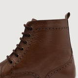 Authentic Full-Grain Leather Grain Texture & Heavy-Duty Seam Stitching Detail