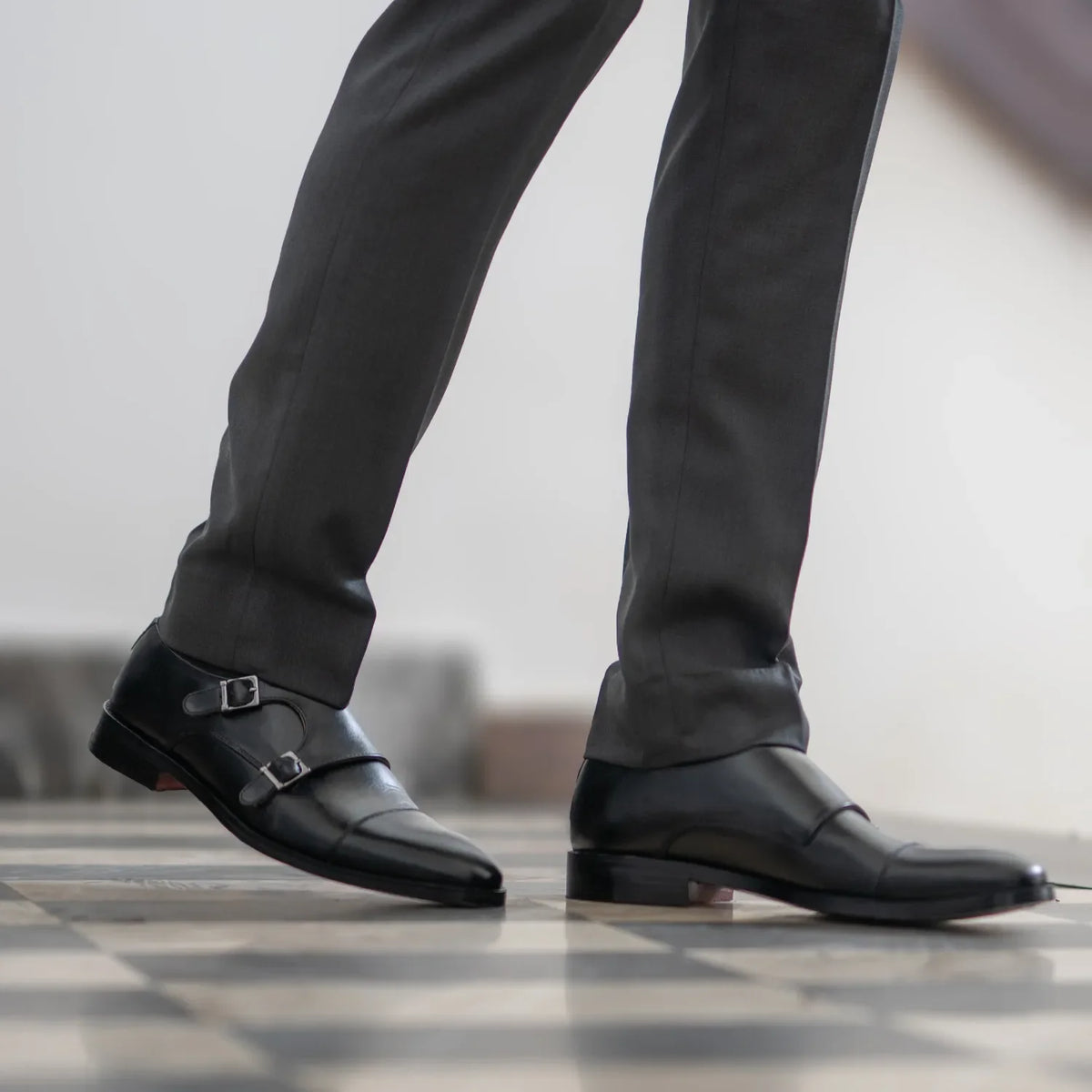 Orlaven Boston Schwarze Doppel-Monkstrap Lederschuhe footwear image 9