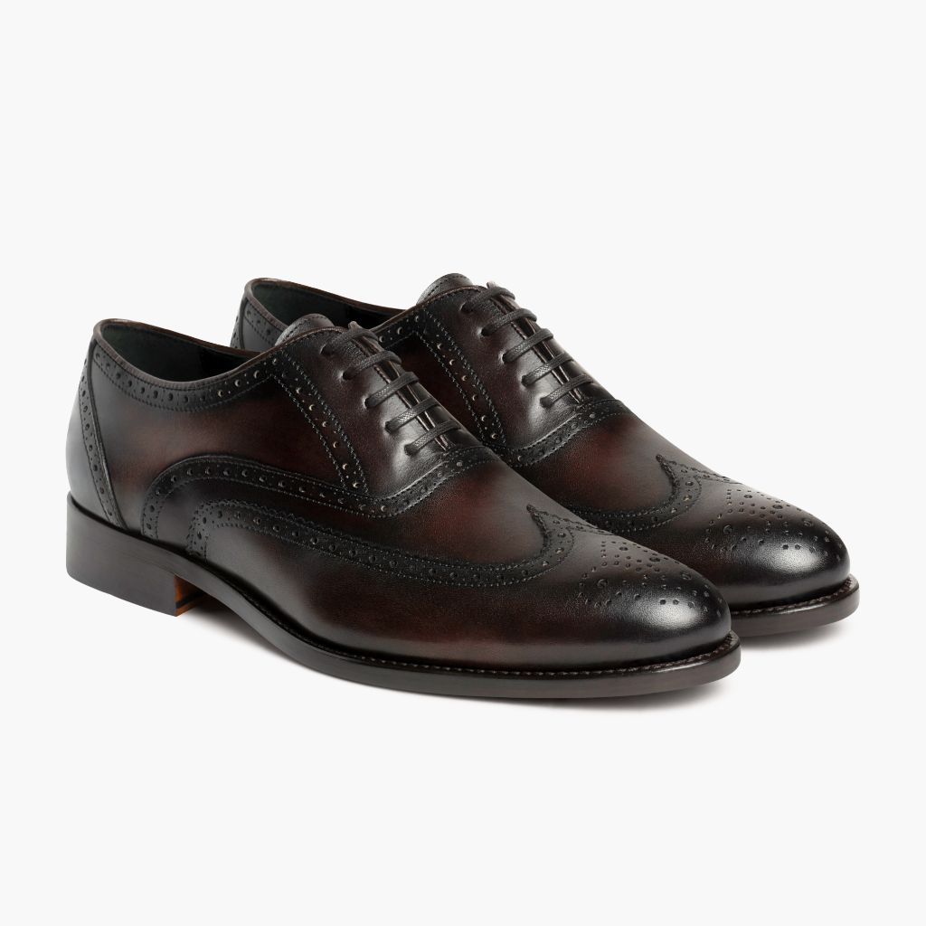 Aviator Schokolade Leder-Loafer für Herren in Chocolate Full-Grain Leather - Vorderansicht & maßgeschneiderte Silhouette | Online Kaufen