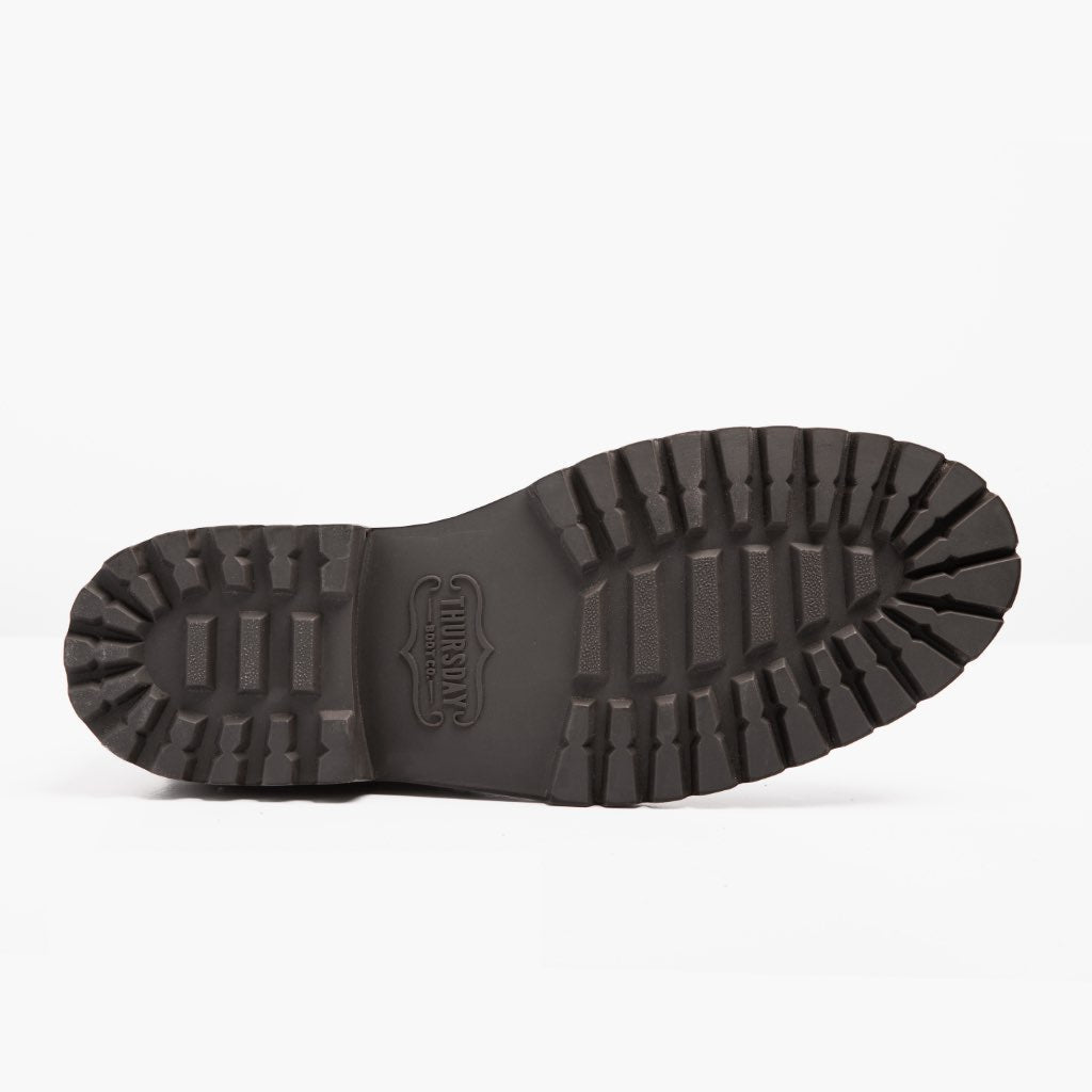 High-Traction Rubber Outsole & Lug Tread Pattern on Captain StormKing® Tabakbraun Lederstiefel für Herren