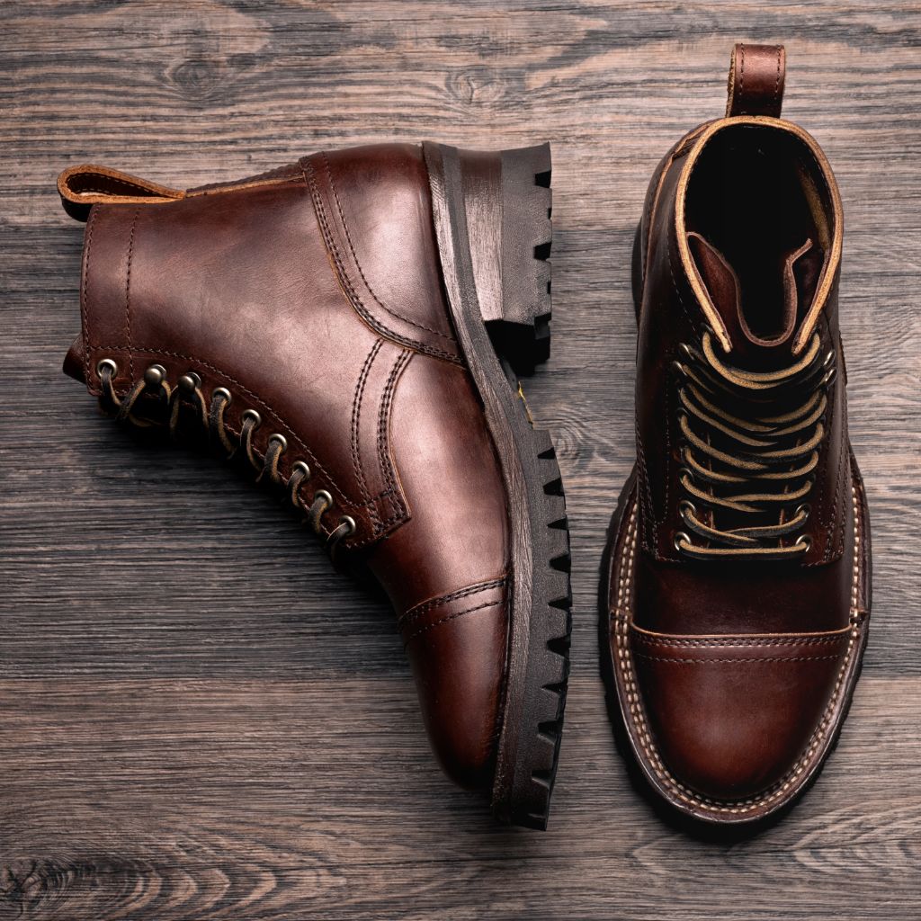 Challenger Whiskey-Braun Lederstiefel für Herren - Verstärkte Fersenkappe & präzise Doppelnaht