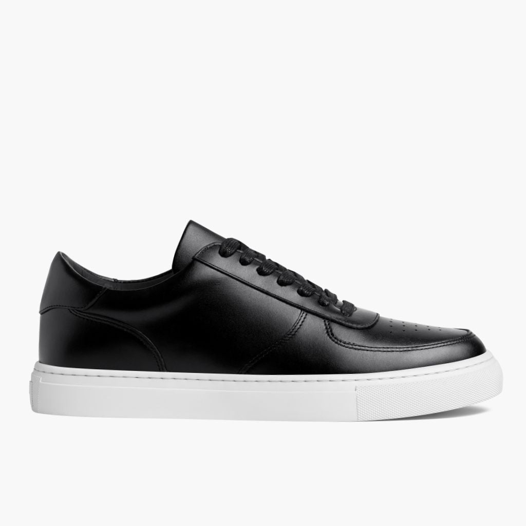 Black Full-Grain leather Sneakers - Rahmengenähte Goodyear-Welt-Konstruktion & vordere Zehenkappe