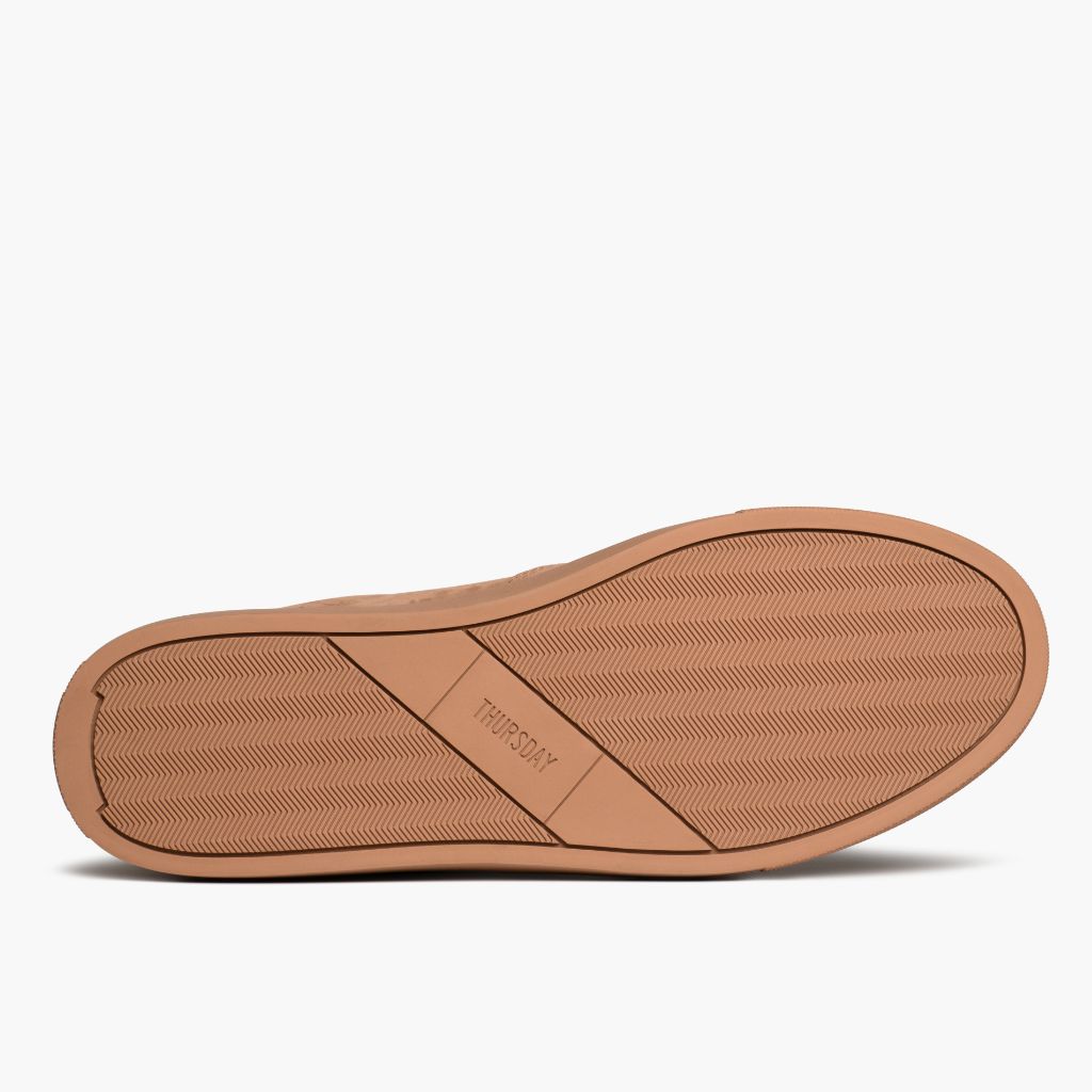 High-Traction Rubber Outsole & Lug Tread Pattern on Court Clay Leder-Sneaker für Herren