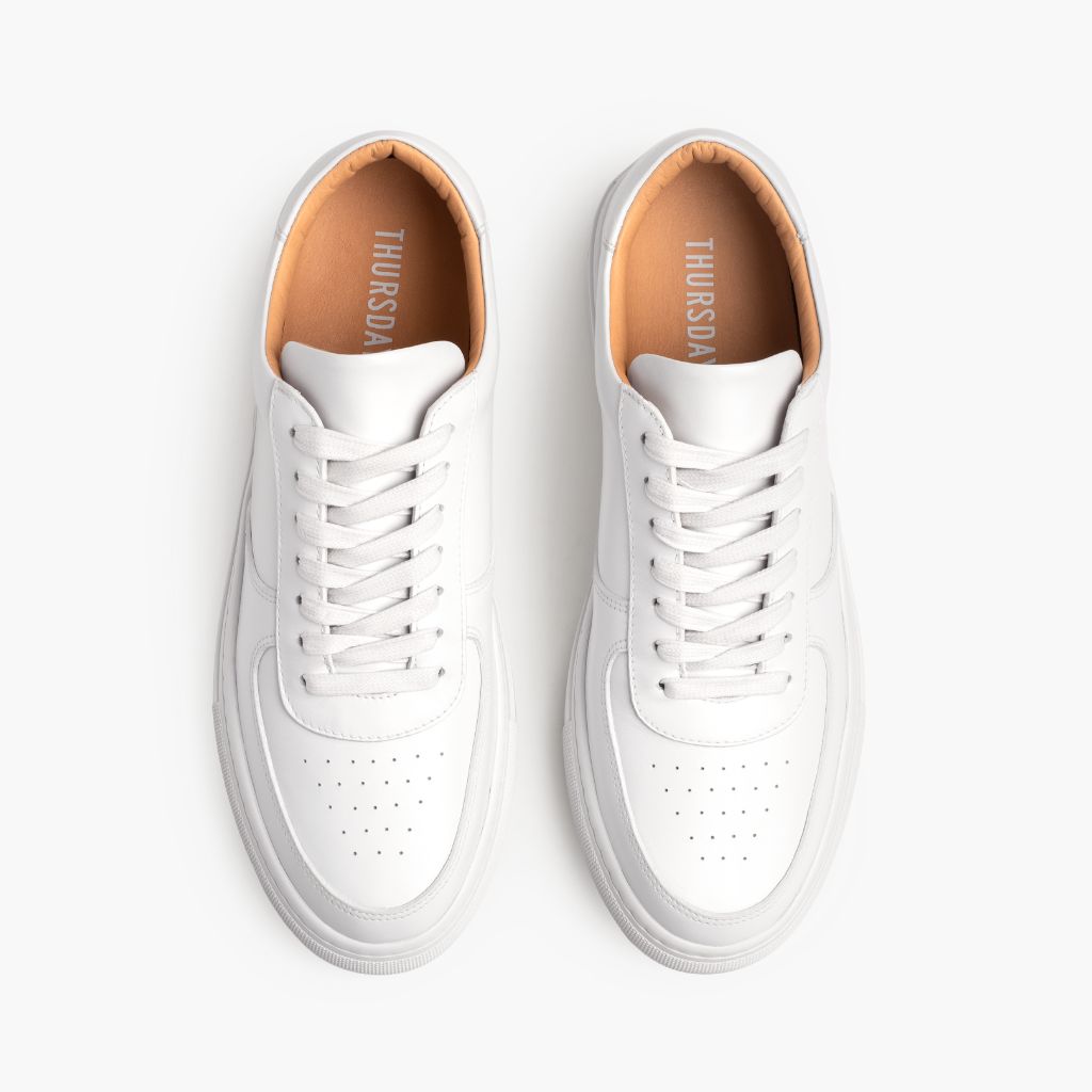 Court Toffee x Off-White Leather Sneakers - Verstärkte Fersenkappe & präzise Doppelnaht