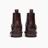Duke Brown Leather Boots - Reinforced Heel Counter & Precision Double-Row Stitching Detail