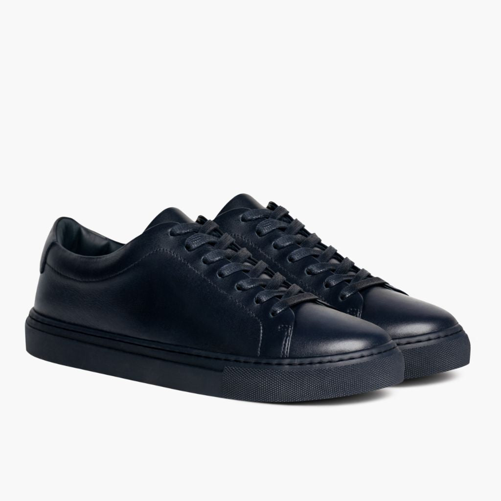 Encore Navy Leder-Sneaker für Herren in Navy Full-Grain Leather - Seitenansicht | Online Kaufen