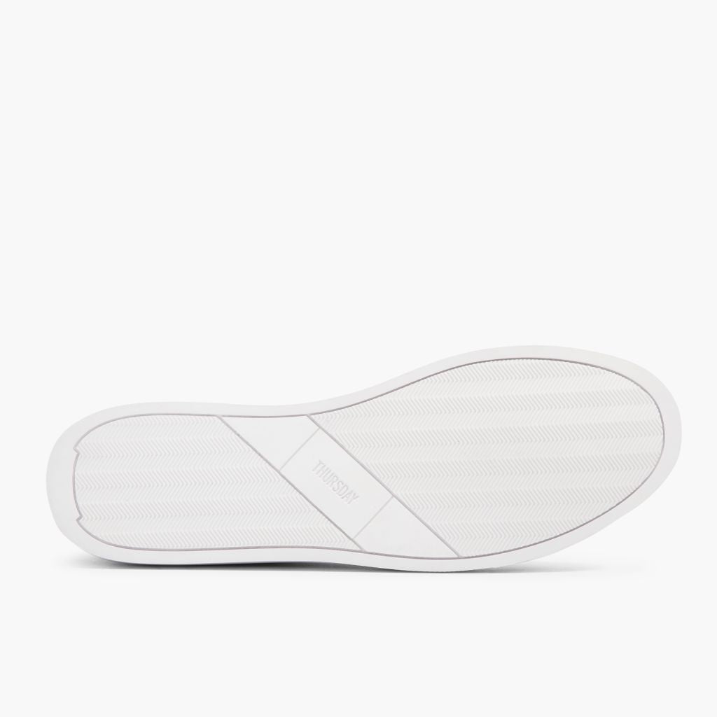 High-Traction Rubber Outsole & Lug Tread Pattern on Encore Weiß Leder-Sneaker für Herren