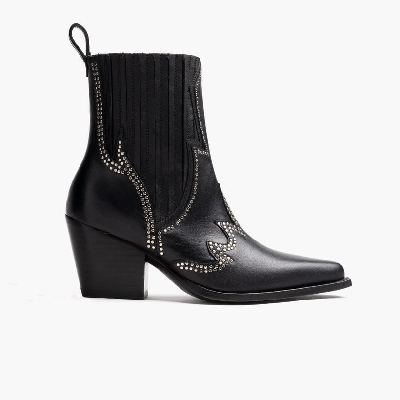 Icon Schwarz Lederstiefel für Damen
