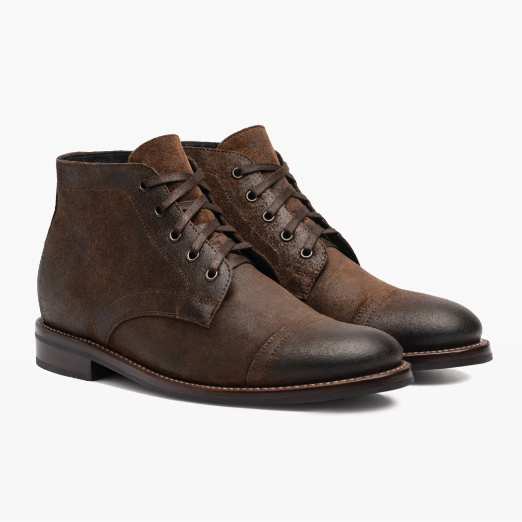 Cadet Mokka Lederstiefel für Herren in Mocha Full-Grain Leather - Seitenansicht | Online Kaufen