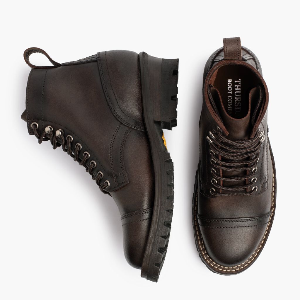 Challenger Canyon-Braun Lederstiefel für Herren - Verstärkte Fersenkappe & präzise Doppelnaht