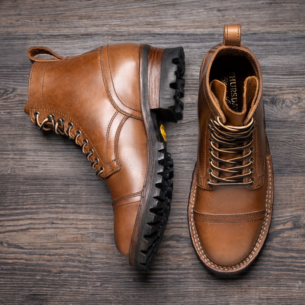 Challenger Sesam-Braun Lederstiefel für Herren - Verstärkte Fersenkappe & präzise Doppelnaht