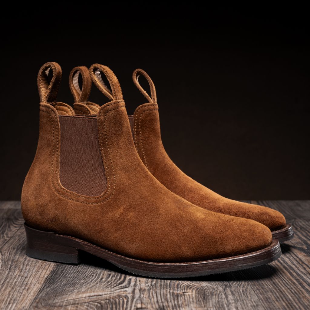Journeyman Snuff Reverse Lederstiefel für Herren in Classic Full-Grain Leather - Seitenansicht | Online Kaufen