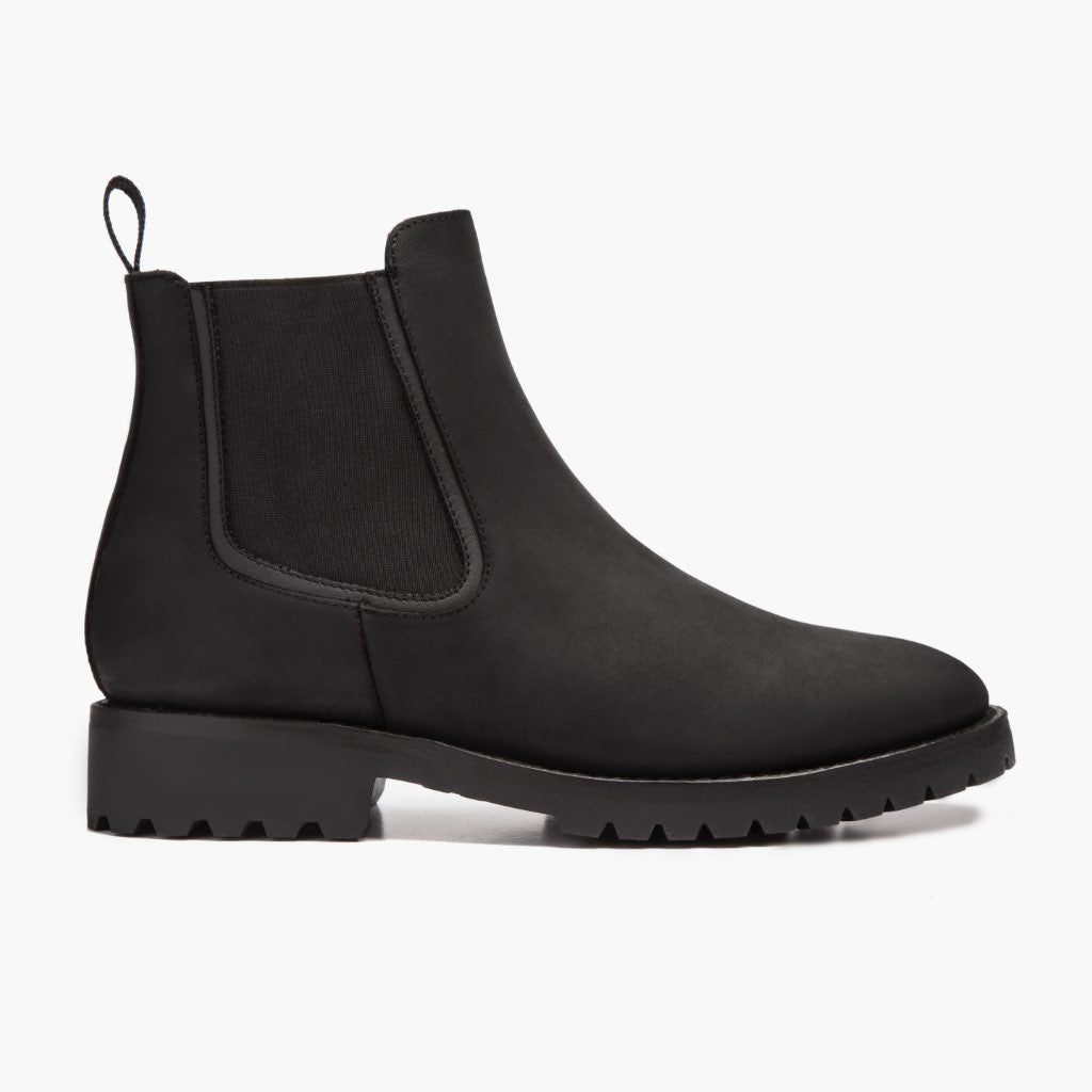 Black Full-Grain leather Boots - Rahmengenähte Goodyear-Welt-Konstruktion & vordere Zehenkappe