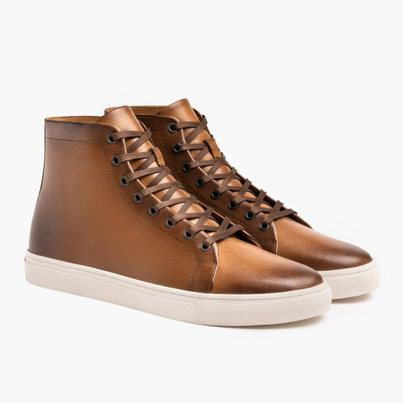 Premier High Top Toffee Leather Sneakers für Herren
