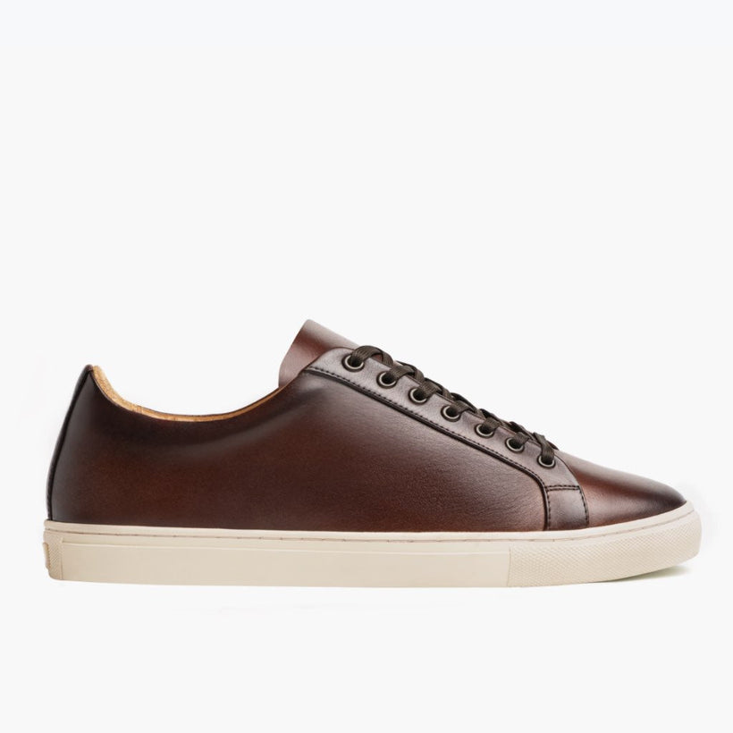 Premier Low Top Coffee Leather Sneakers für Herren