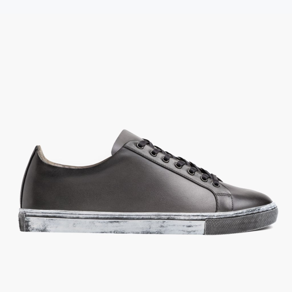 Grey Full-Grain leather Sneakers - Rahmengenähte Goodyear-Welt-Konstruktion & vordere Zehenkappe