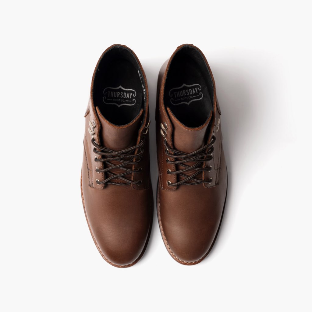 President Whiskey-Braun Lederstiefel für Herren For Men - Verstärkte Fersenkappe & präzise Doppelnaht