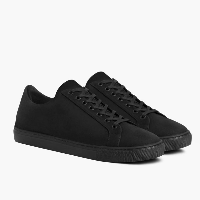 Premier Low Top Schwarz Matte Leather Sneakers für Herren