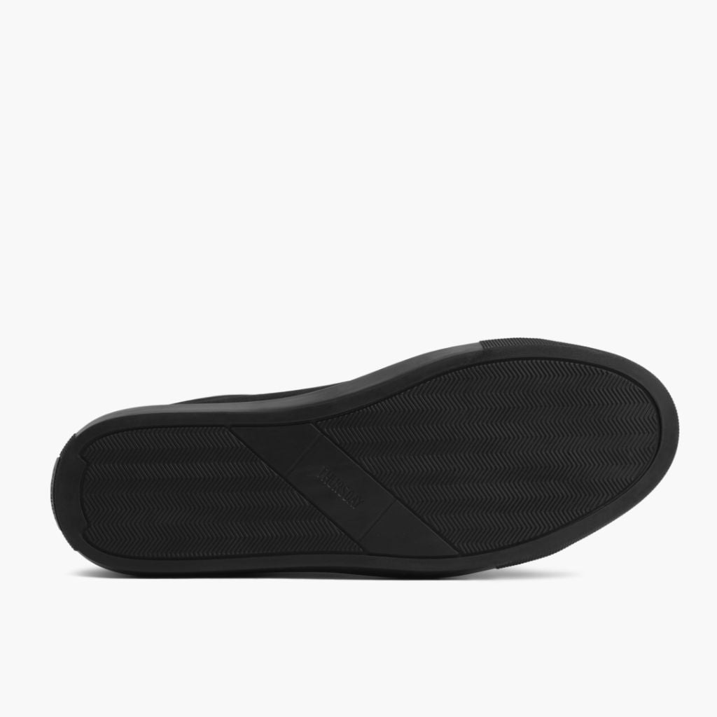 High-Traction Rubber Outsole & Lug Tread Pattern on Premier Low Top Mattschwarz Leder-Sneaker für Herren For Men