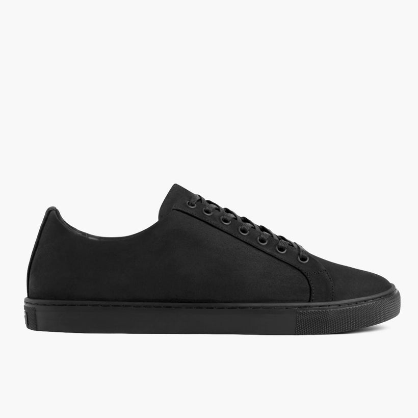 Premier Low Top Schwarz Matte Leather Sneakers für Herren