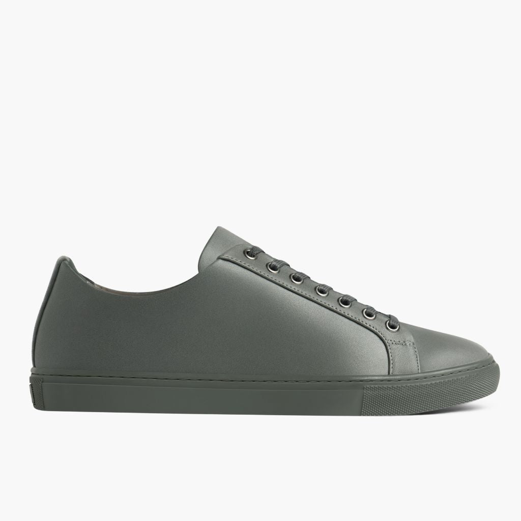 Grey Full-Grain leather Sneakers - Rahmengenähte Goodyear-Welt-Konstruktion & vordere Zehenkappe