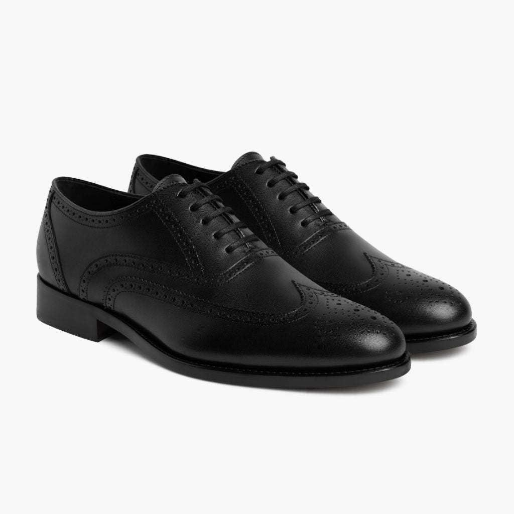 Aviator Schwarz Leder-Loafer für Herren in schwarzem Rindleder - Vorderansicht & maßgeschneiderte Silhouette | Online Kaufen