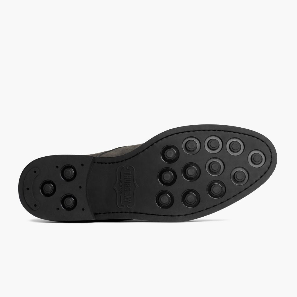 High-Traction Rubber Outsole & Lug Tread Pattern on Cadet Schattengrau Lederstiefel für Herren