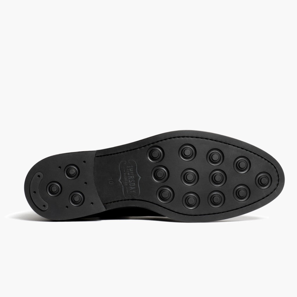High-Traction Rubber Outsole & Lug Tread Pattern on Cadet Walnussbraun Lederstiefel für Herren