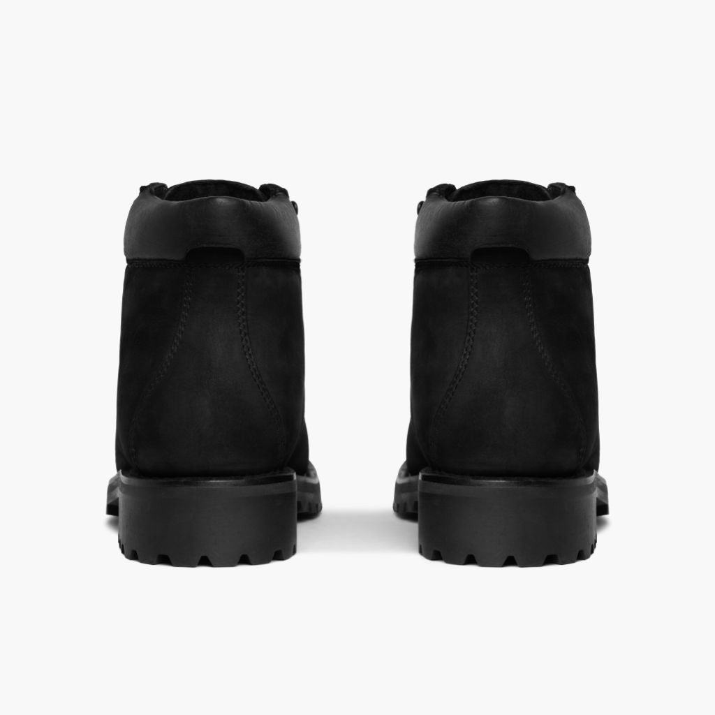 High-Traction Rubber Outsole & Lug Tread Pattern on Commander Mattschwarz Lederstiefel für Herren