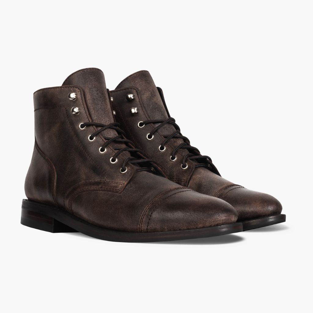 Captain Canyon-Braun Lederstiefel für Herren in Classic Full-Grain Leather - Seitenansicht | Online Kaufen