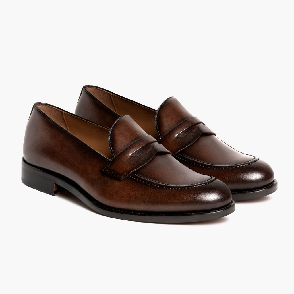 Lincoln Edel-Mahagoni Leder-Sneaker für Herren in Classic Full-Grain Leather - Seitenansicht | Online Kaufen