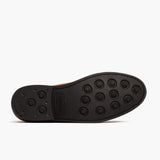 High-Traction Rubber Outsole & Lug Tread Pattern on President Brandy Leather Boots For Men