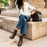 Styled On-Foot Perspective Demonstrating Ankle Fit & Silhouette on Model
