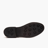 High-Traction Rubber Outsole & Lug Tread Pattern on Captain Black Coffee Leather Boots