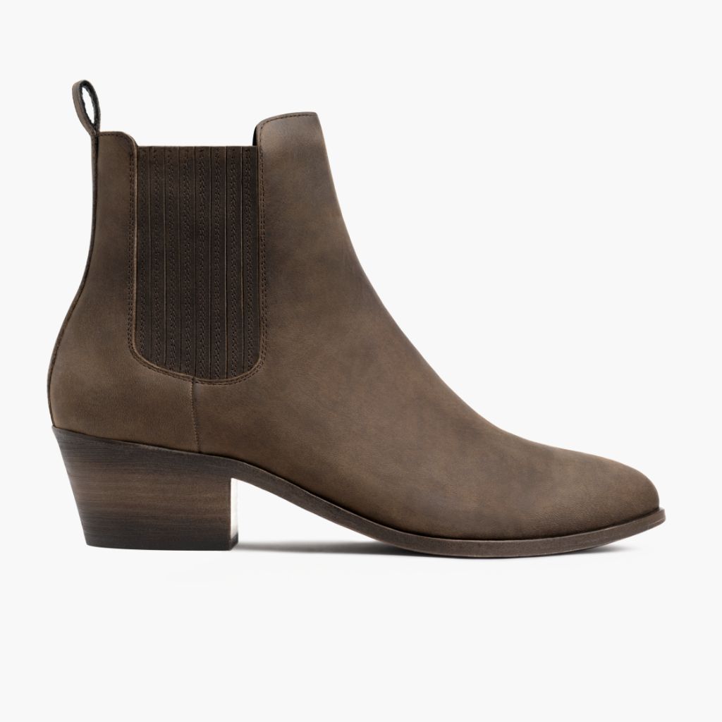 Dreamer Bootie Tabakbraun Lederstiefel für Damen in Classic Full-Grain Leather - Seitenansicht | Online Kaufen