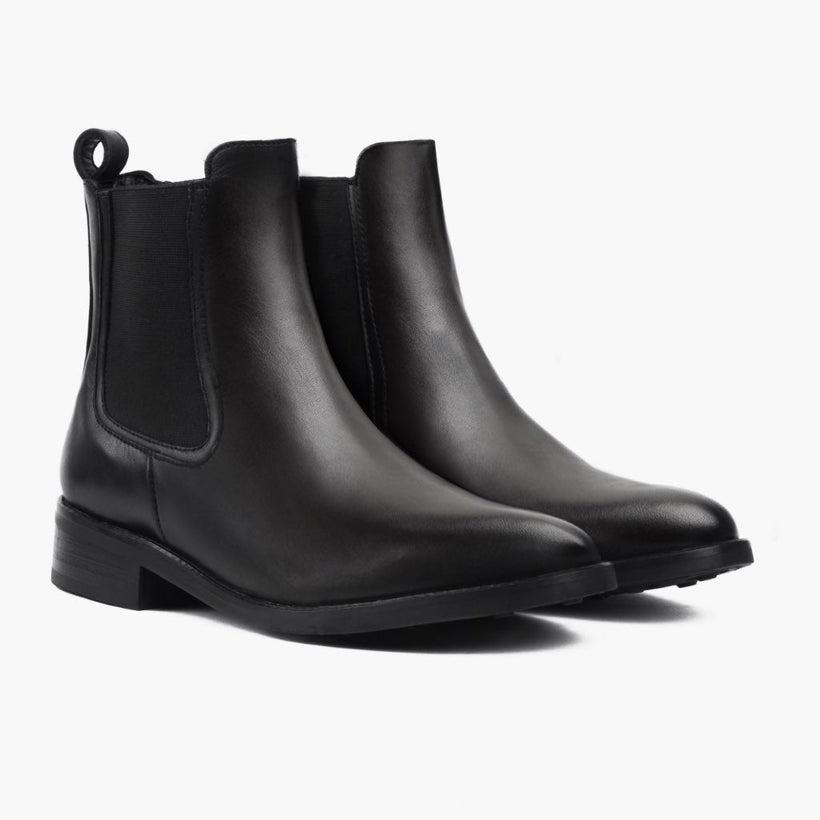 Duchess Schwarz Leather Boots für Damen