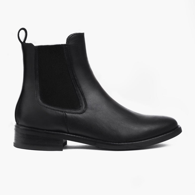 Duchess Schwarz Leather Boots für Damen