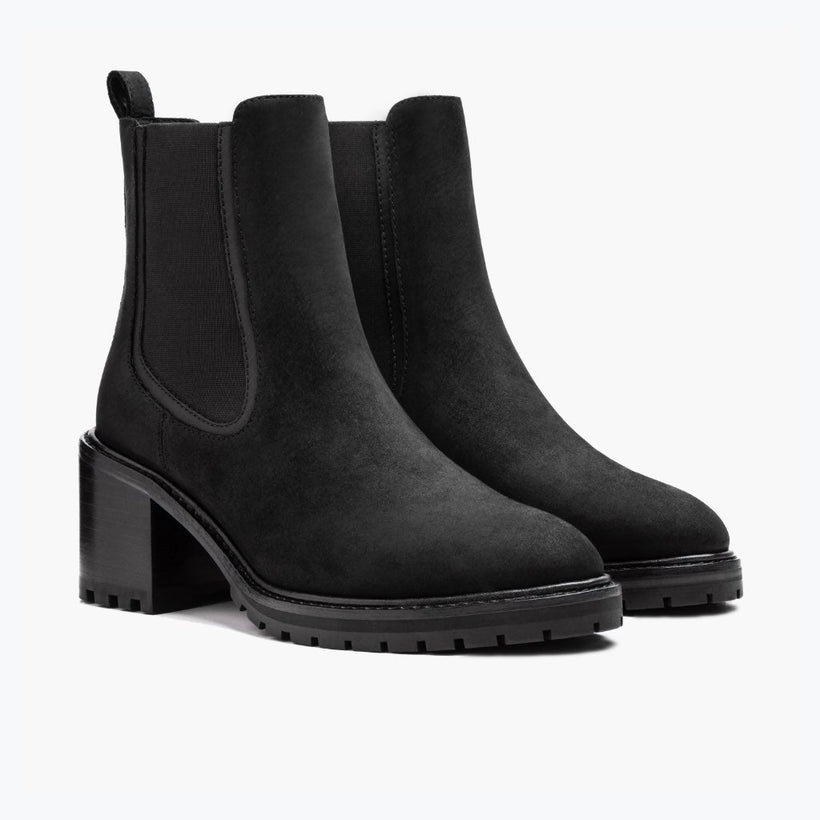 Knockout Schwarz Matte Leather Boots für Damen