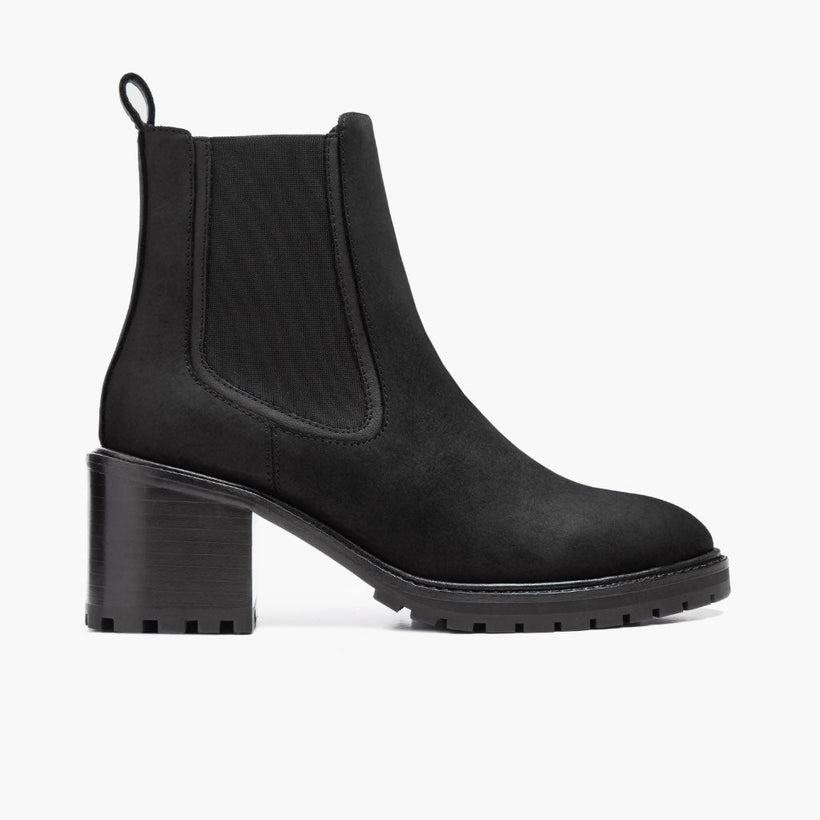 Knockout Schwarz Matte Leather Boots für Damen