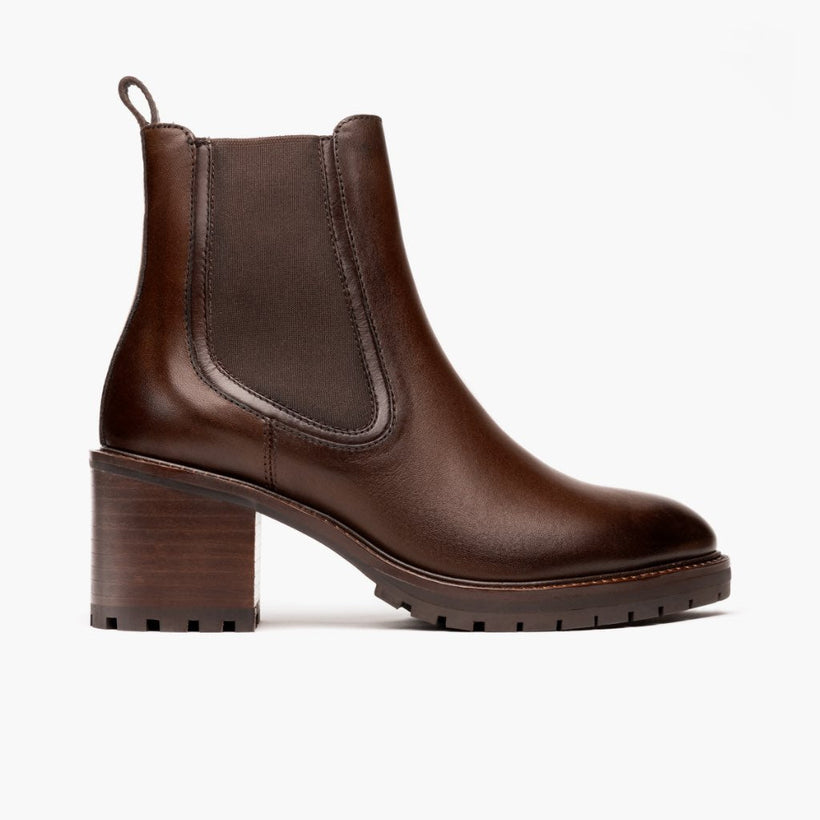Knockout Schokolade Lederstiefel für Damen